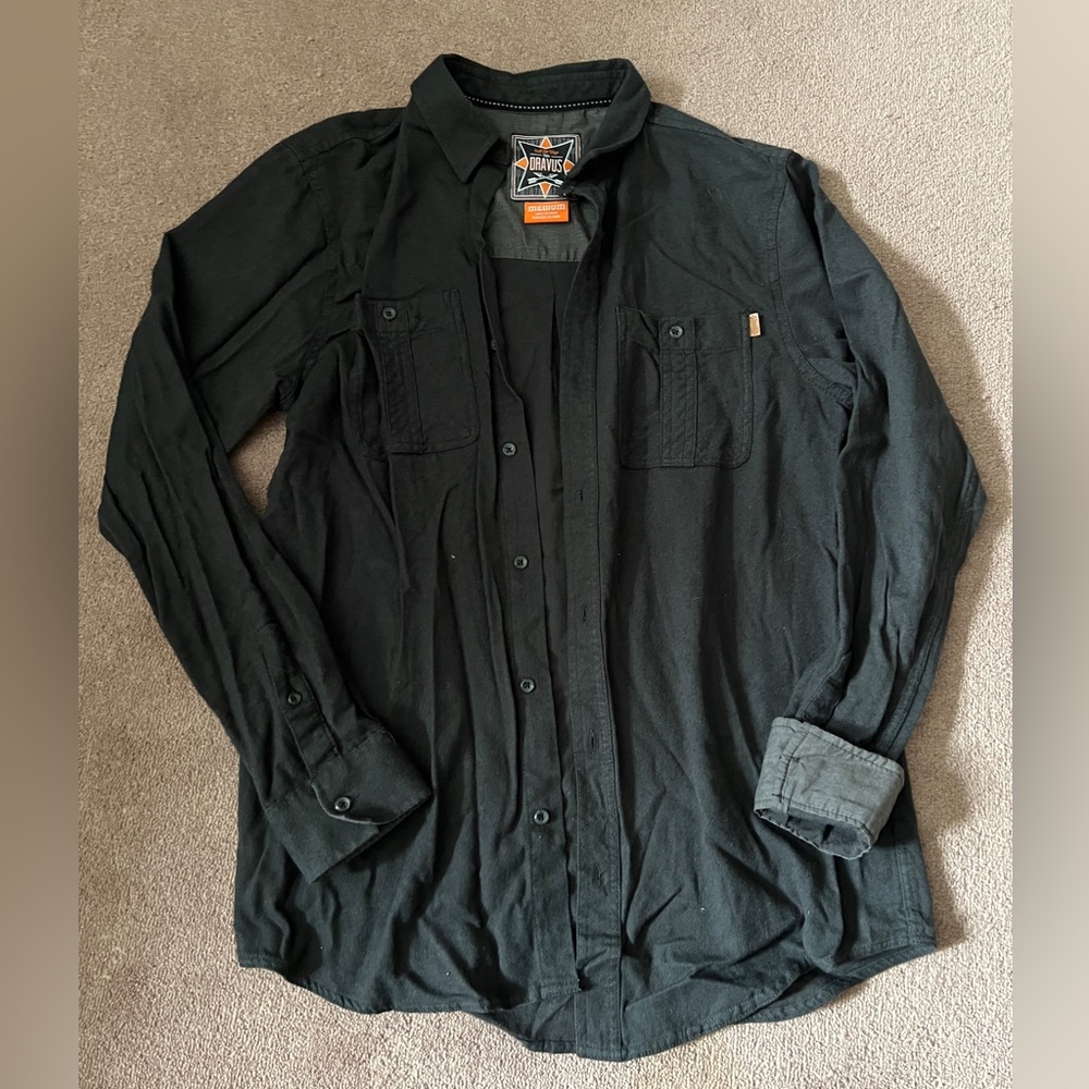 Dravus Black Button-Up Shirt